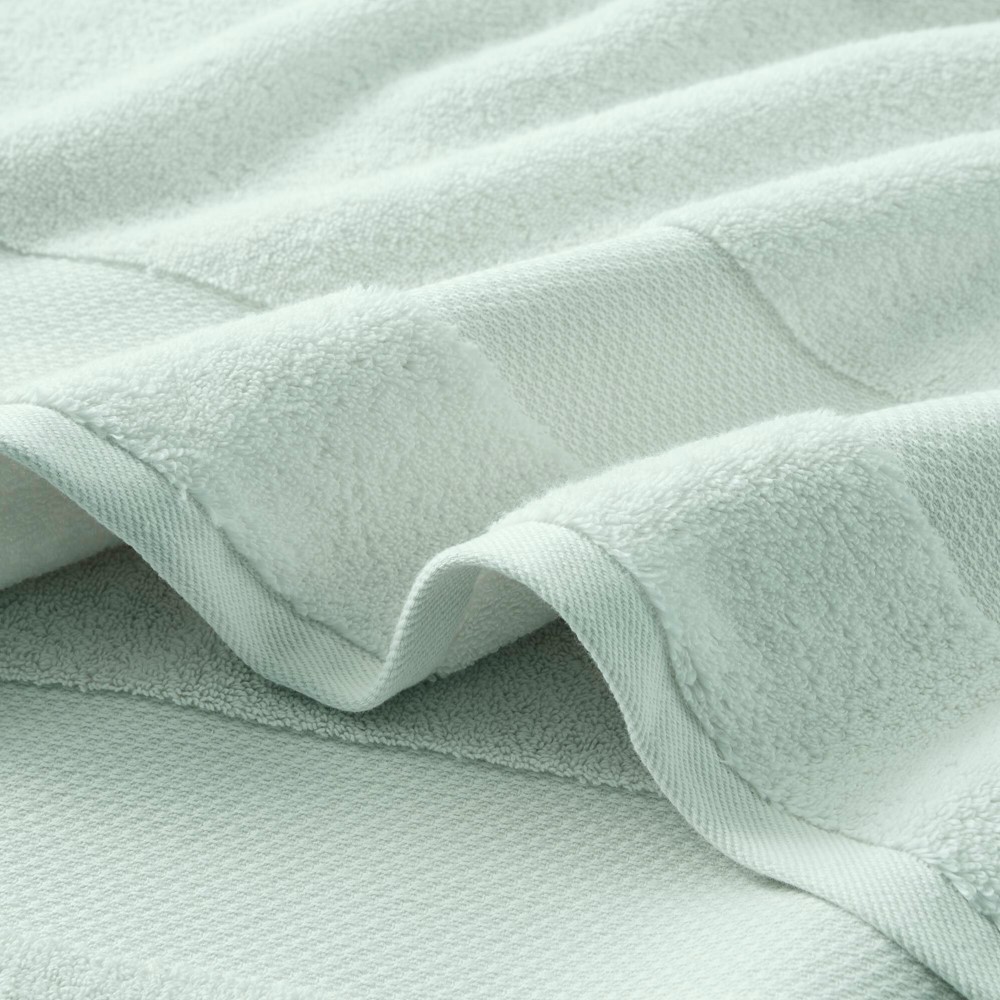 Madison Park Signature Turkish Cotton 6 Piece Bath Towel Set in Seafoam, 6-Piece MPS73-319 - Image 3