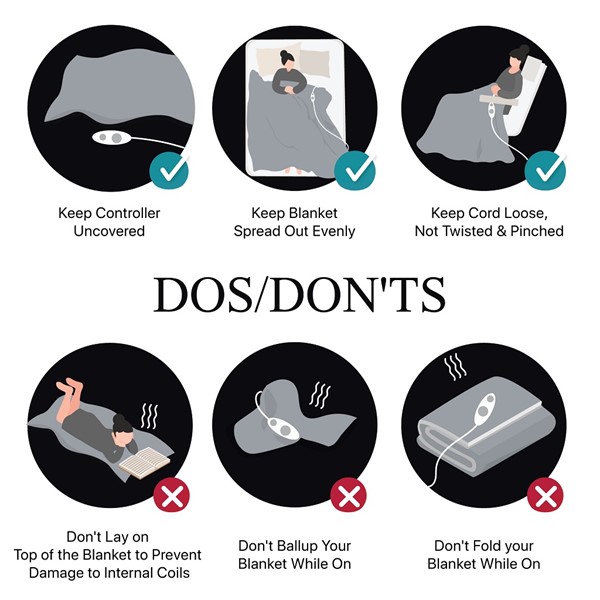 Beautyrest Plush Heated Throw in Purple, 60x70" BR54-1925 - Image 3