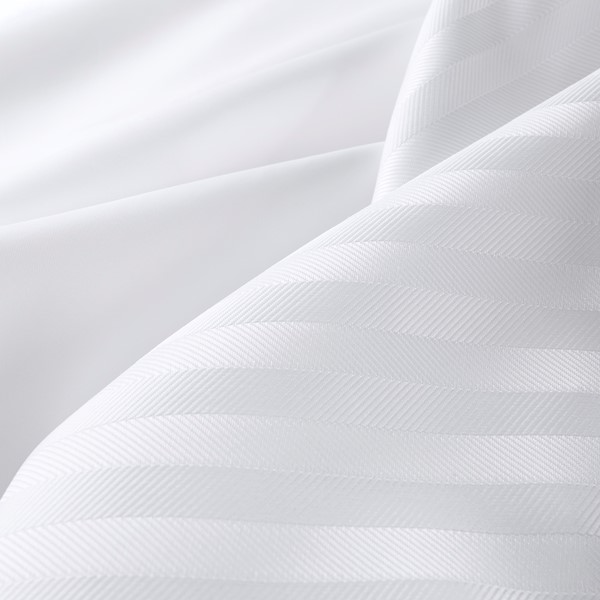 Nomad Home Jacquard Premium Shower Curtain - Jacquard Stripe in White, 71"x77"+70"x57" NH70-0169 - Image 4