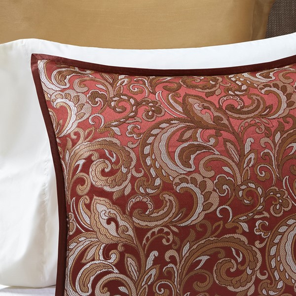 Madison Park Essentials Brystol 24 Piece Room in a Bag in Red, King MPE10-634 - Image 4
