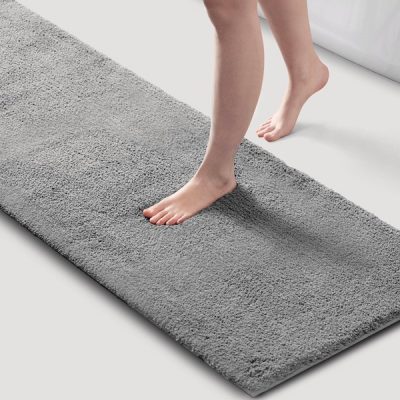 Madison Park Signature Marshmallow Bath Rug Collection in Grey, 20x30" MPS72-603
