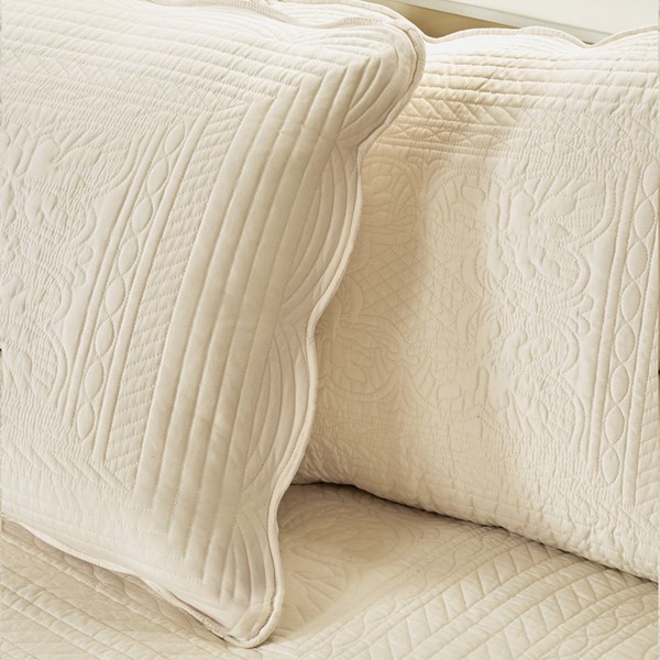 Madison Park Tuscany 6 Piece Reversible Scalloped Edge Daybed Cover Set in Cream, Daybed MP13-5024 - Image 4