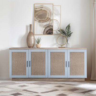 Chapel Hill Mattie Accent Cabinet in Wheat/Grey, One Size CH130-1000
