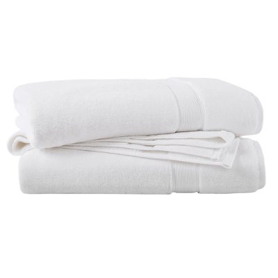 Madison Park Signature 800GSM 100% Cotton Bath Sheet 2 Piece Set in White, 34x68" - 2PK MPS73-432