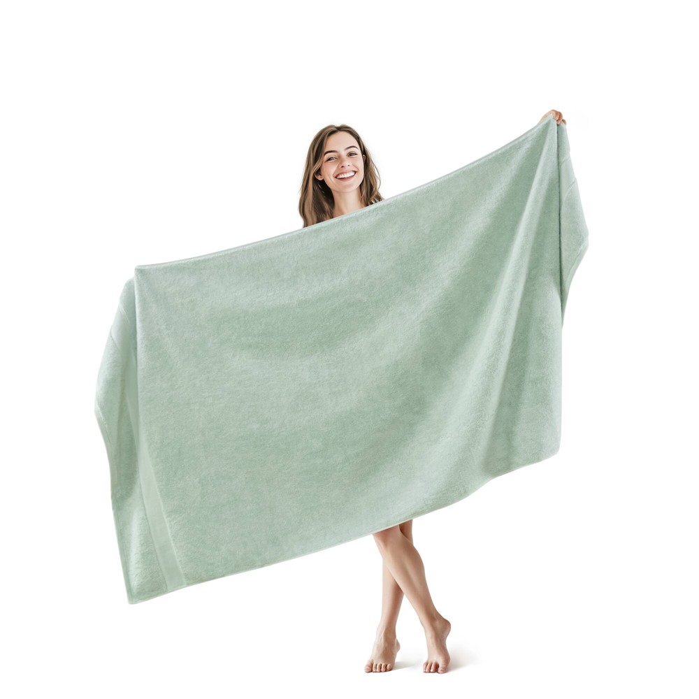 Madison Park Signature 800GSM 100% Cotton Bath Sheet 2 Piece Set in Seafoam, 34x68" - 2PK MPS73-528 - Image 3