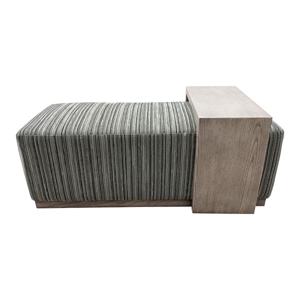 Chapel Hill Peggy Bench/Cocktail Ottoman With Table in Stripe/Multi, One Size CH101-0057 - Image 4