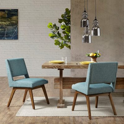 INK+IVY Boomerang Dining Chair (Set of 2) in Blue, Set of 2 IIF20-0040