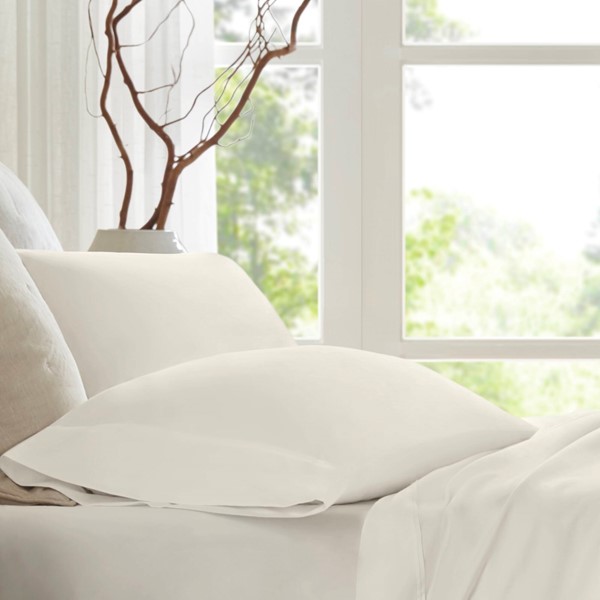 Harbor House 100% Egyptian Cotton Sateen Pillowcase Set in Off-White, King Sham HHD21-1942 - Image 2