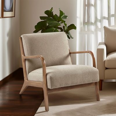 INK+IVY Novak Mid-Century Modern Accent Armchair in Taupe, One Size IIF18-0049