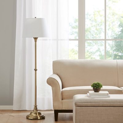 Hampton Hill Aelorian Floor Lamp 59"H in Antique Brass, One Size MT154-0070