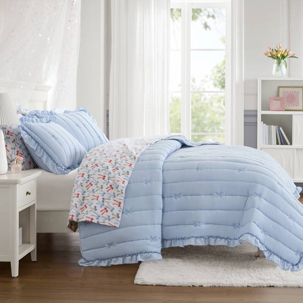 Intelligent Design Liv Quilt Set in Blue, Full/Queen ID13-2521 - Image 5
