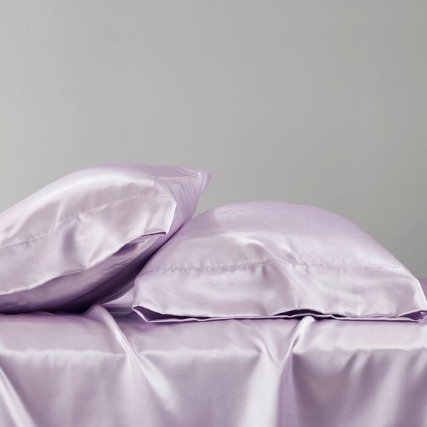 Madison Park Essentials Satin Luxury 2 PC Pillowcases in Lilac, Standard MPE21-1156 - Image 4