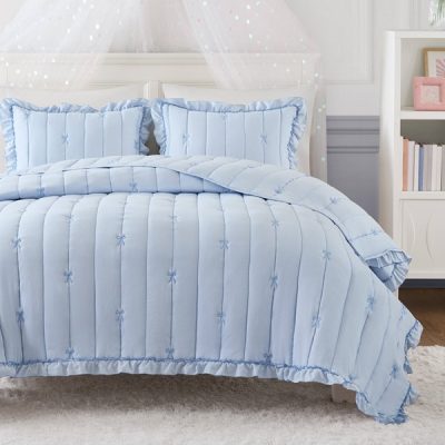 Intelligent Design Liv Quilt Set in Blue, Full/Queen ID13-2521