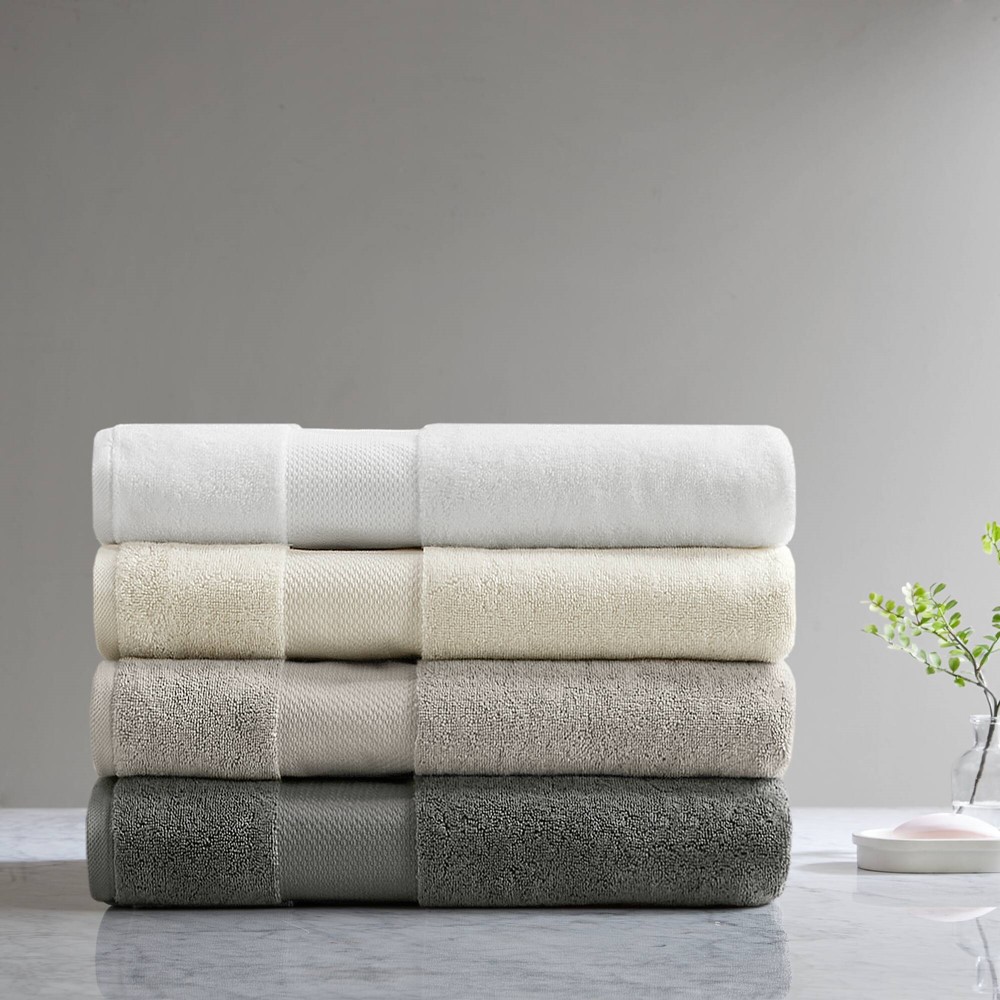 Madison Park Signature Turkish 100% Cotton Bath Sheet 2 Piece Set in Grey, 35x70" - 2PK MPS73-533 - Image 4