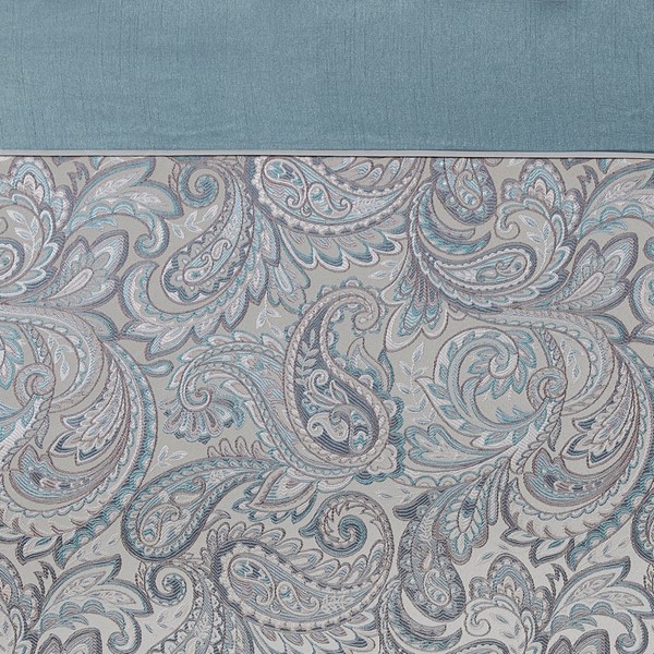 Madison Park Aubrey Jacquard Shower Curtain in Teal, 72x72" MP70-8320 - Image 6