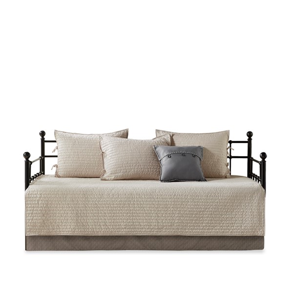 Madison Park Ridge 6 Piece Reversible Plaid Daybed Cover Set in Neutral, Daybed MP13-8387 - Image 3