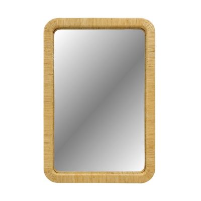 INK+IVY Nova Natural Rattan Wall Mirror in Natural, Rectangle II95F-0155