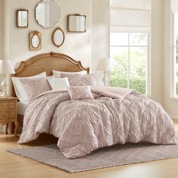 Madison Park Mona 5 Piece comforter set in Pink, Full/Queen MP10-8844 - Image 4