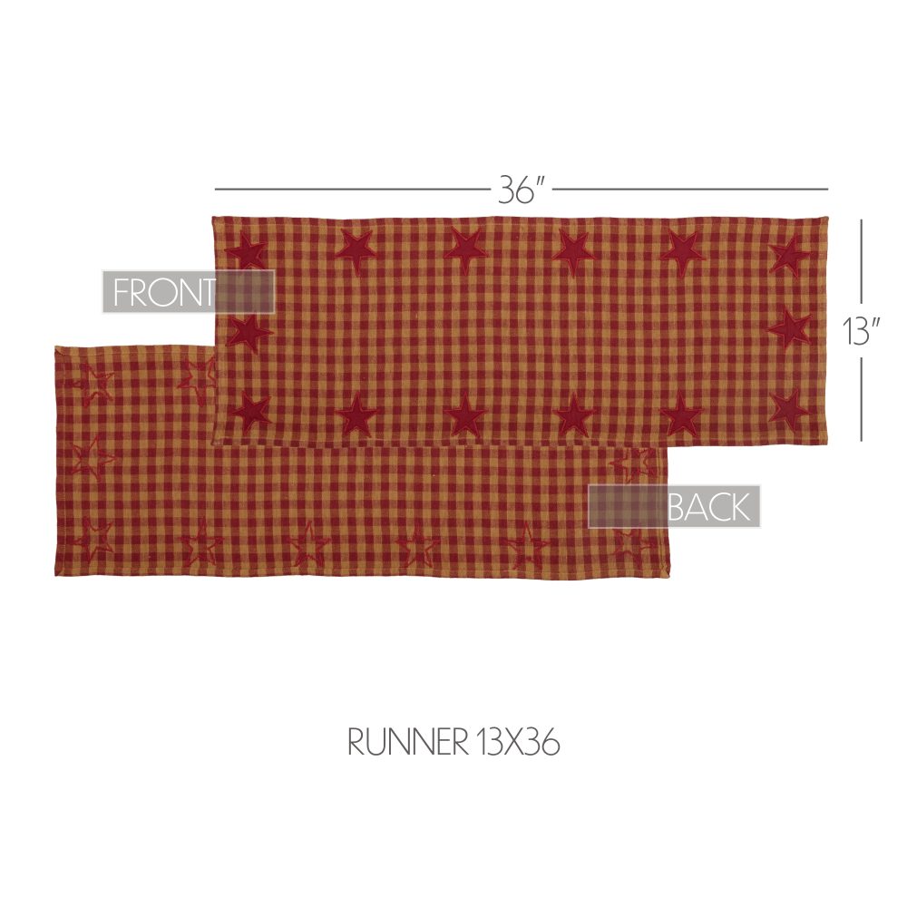 Burgundy Star Runner Woven 13x36 - Image 5