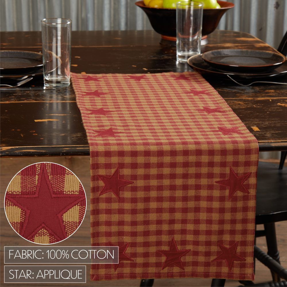 Burgundy Star Runner Woven 13x36 - Image 6