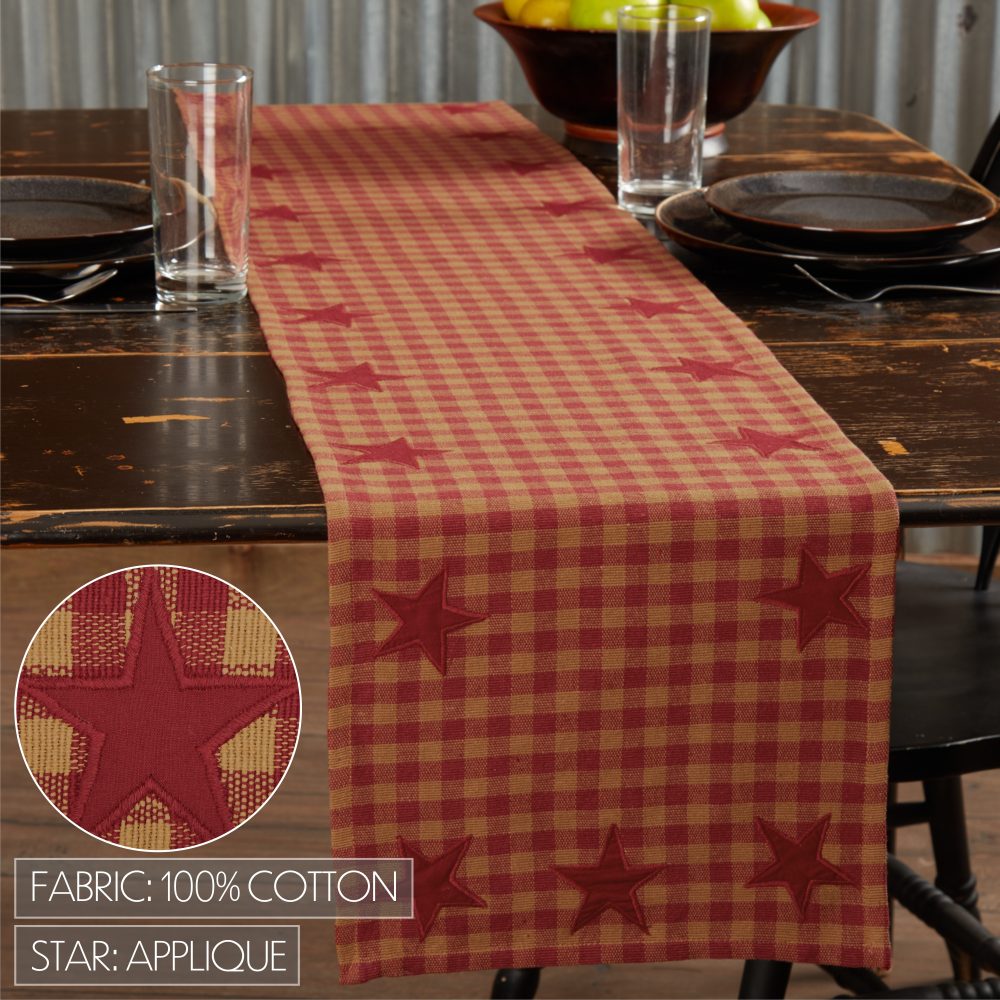 Burgundy Star Runner Woven 13x72 - Image 5