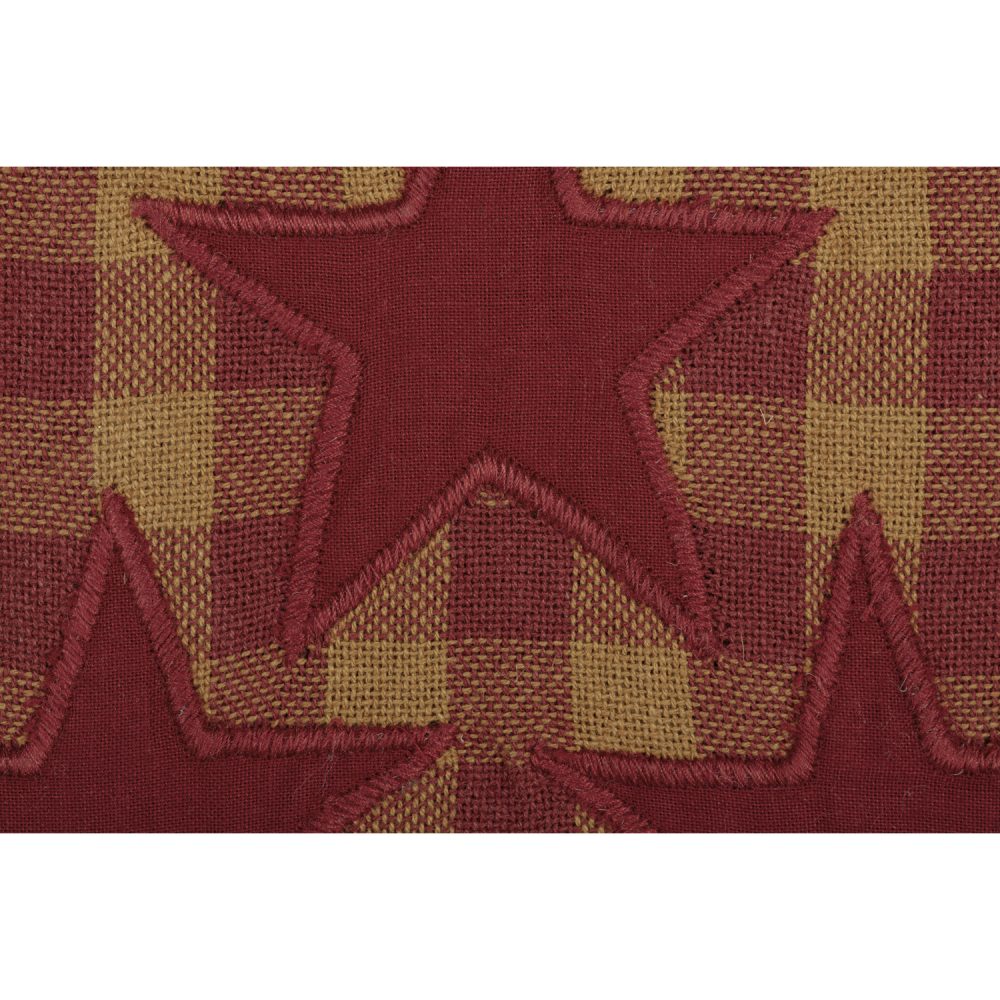 Burgundy Star Button Loop Tea Towel - Image 4
