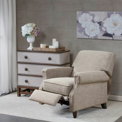 Madison Park Julian Push Back Recliner in Sand, One Size MP103-0246