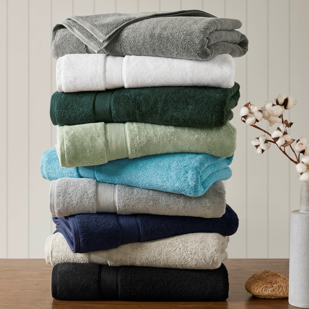 Madison Park Signature 800GSM 100% Cotton Bath Sheet 2 Piece Set in Seafoam, 34x68" - 2PK MPS73-528 - Image 2