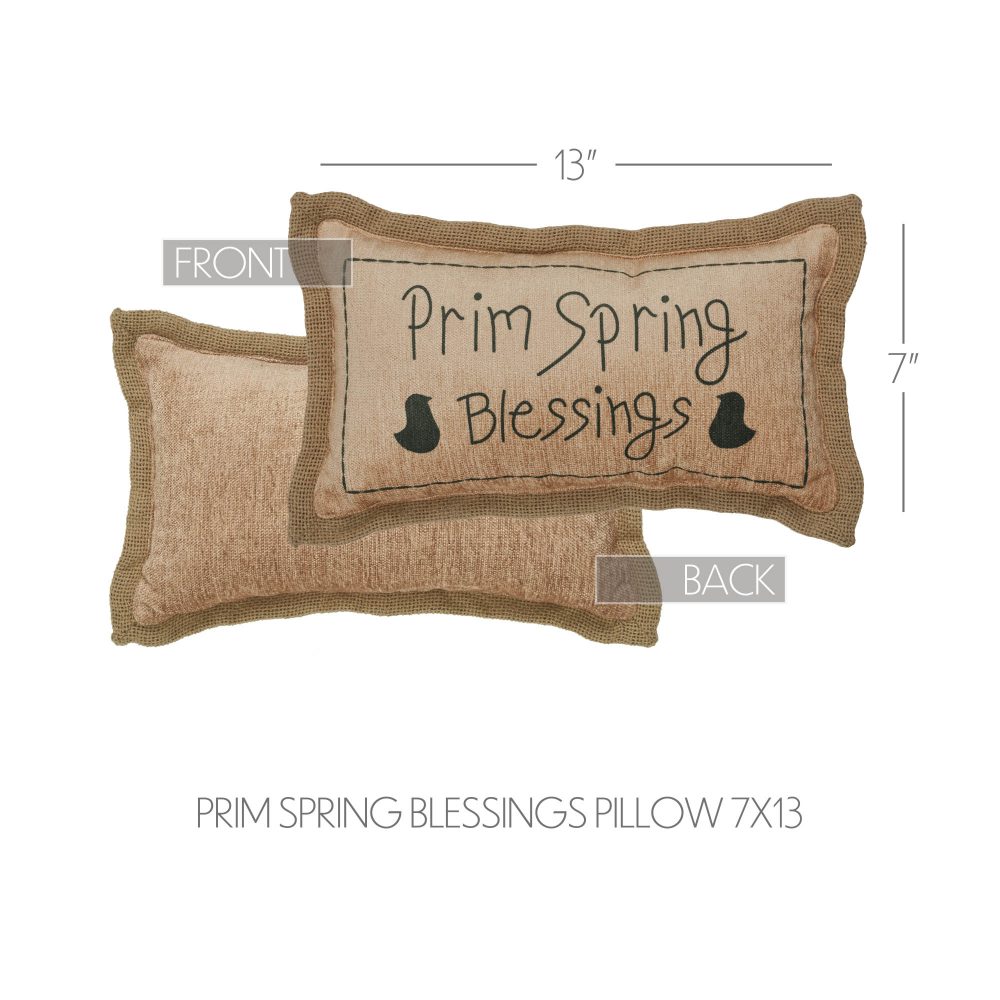 Spring In Bloom Prim Spring Blessings Pillow 7x13 - Image 4