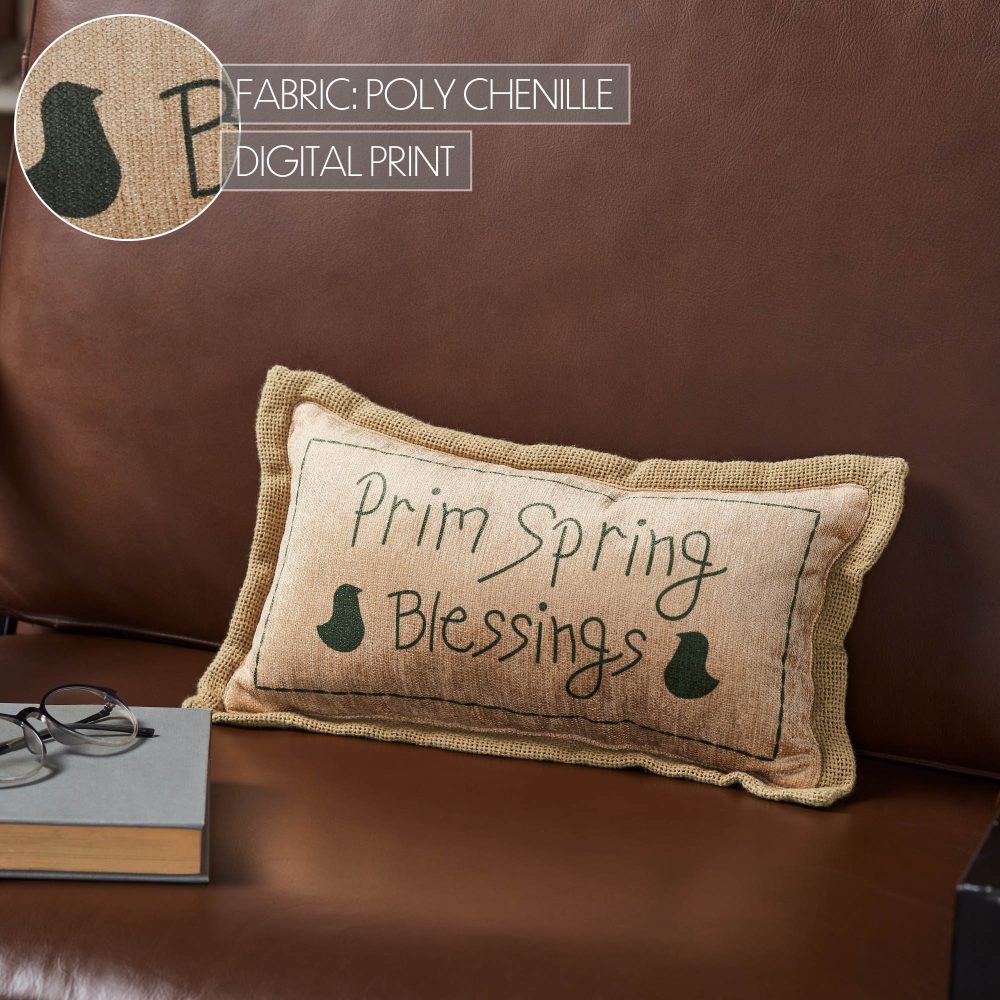 Spring In Bloom Prim Spring Blessings Pillow 7x13 - Image 5