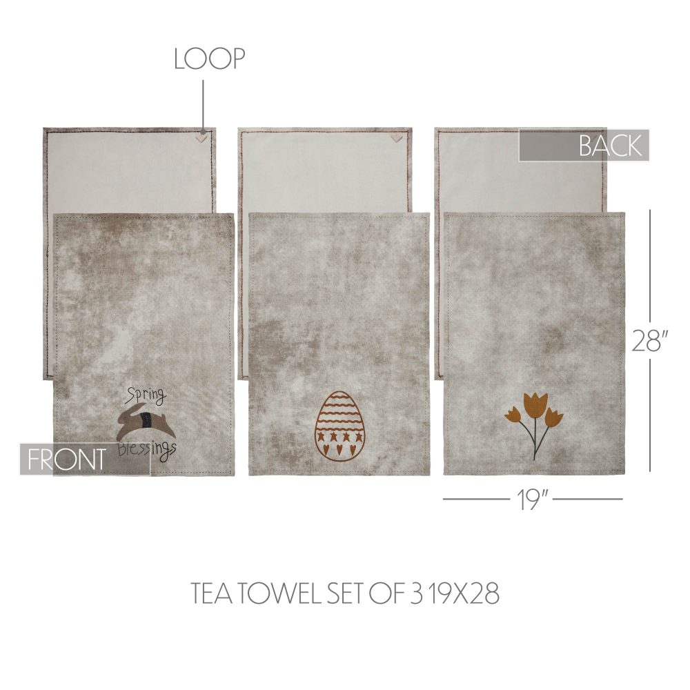 Spring In Bloom Tea Towel Set of 3 19x28 - Image 5