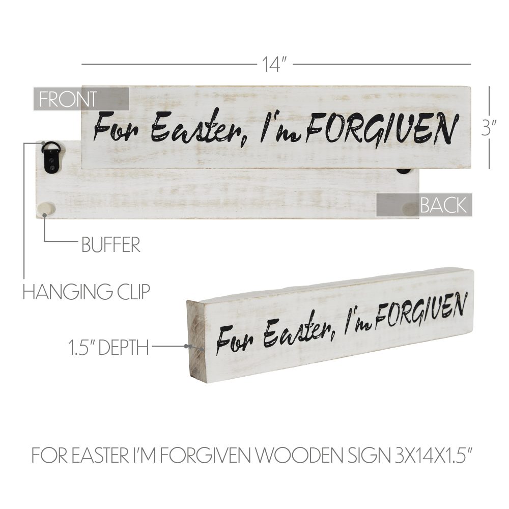 For Easter I'm Forgiven Wooden Sign 3x14 - Image 5