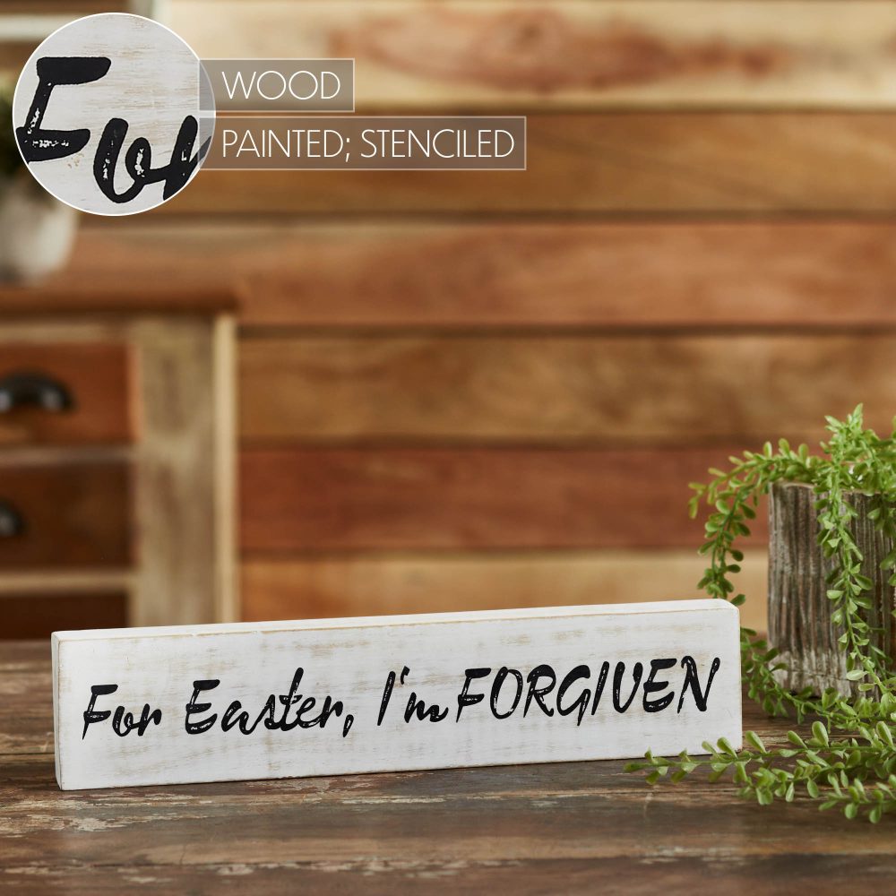 For Easter I'm Forgiven Wooden Sign 3x14 - Image 6