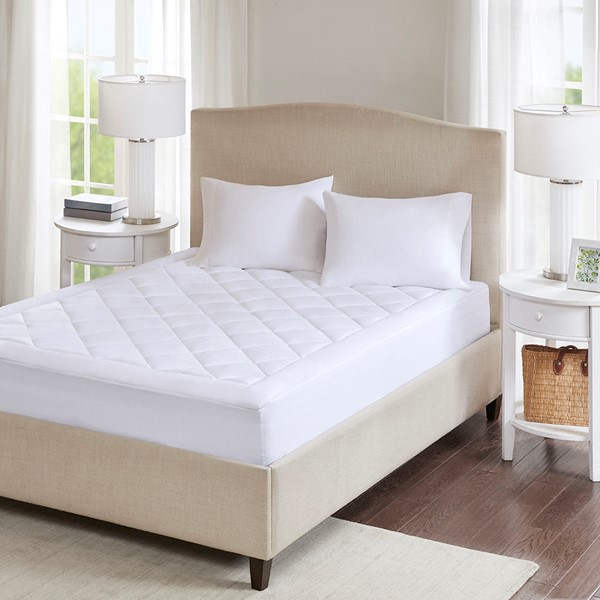 Sleep Philosophy Serenity Deep Pocket Waterproof Mattress Pad in White, Twin XL BASI16-0176