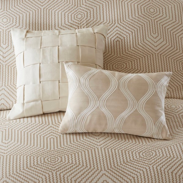 Madison Park Signature Shades of Serenity Jacquard Comforter Set in Tan/Ivory, Queen MPS10-0001 - Image 2