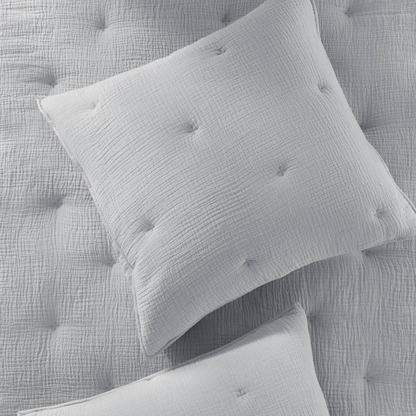 Harbor House Blue Breeze cotton gauze embroidered Euro Sham in Blue, Euro Sham HH11-1892 - Image 5
