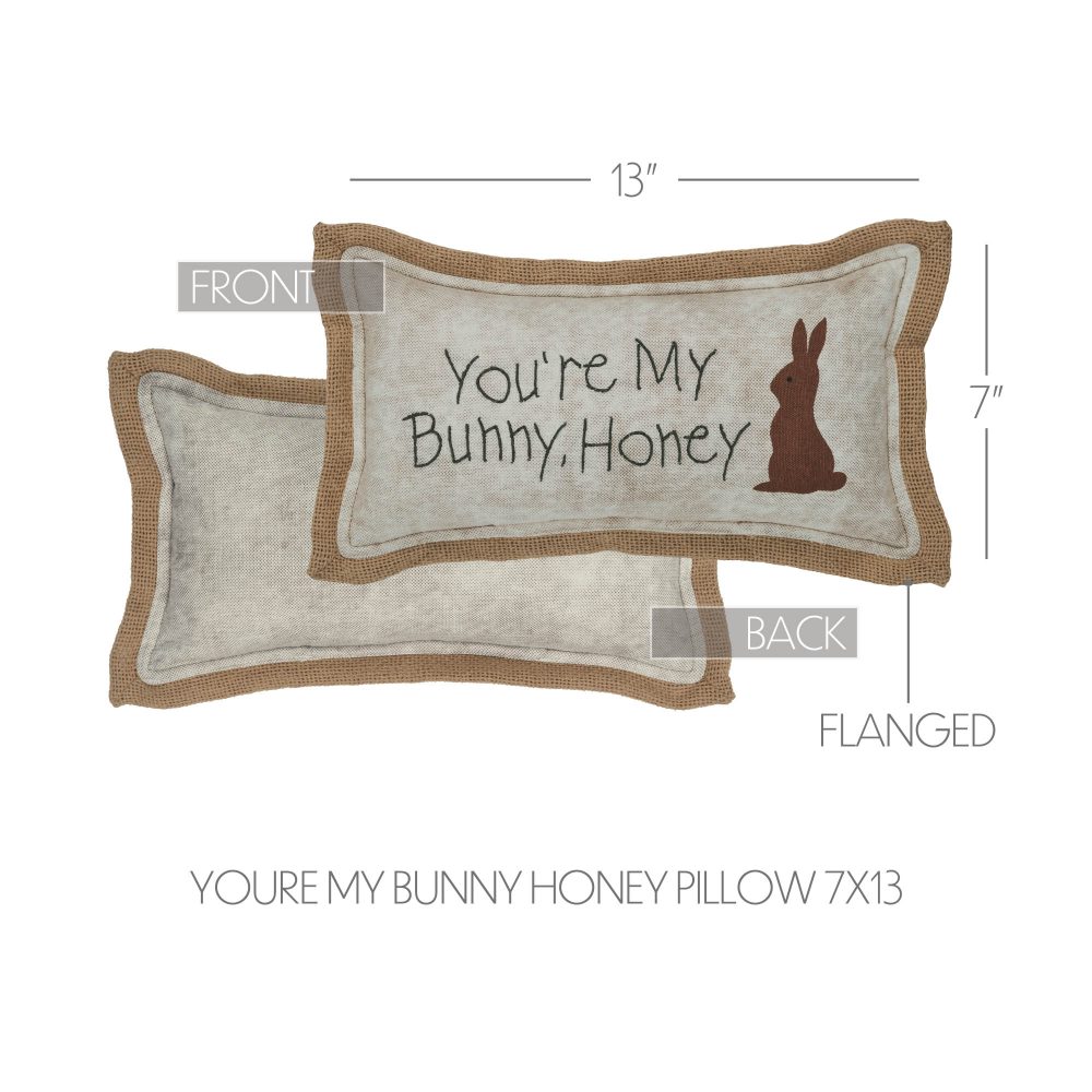 Spring In Bloom You're My Bunny Honey Pillow 7x13 - Image 4