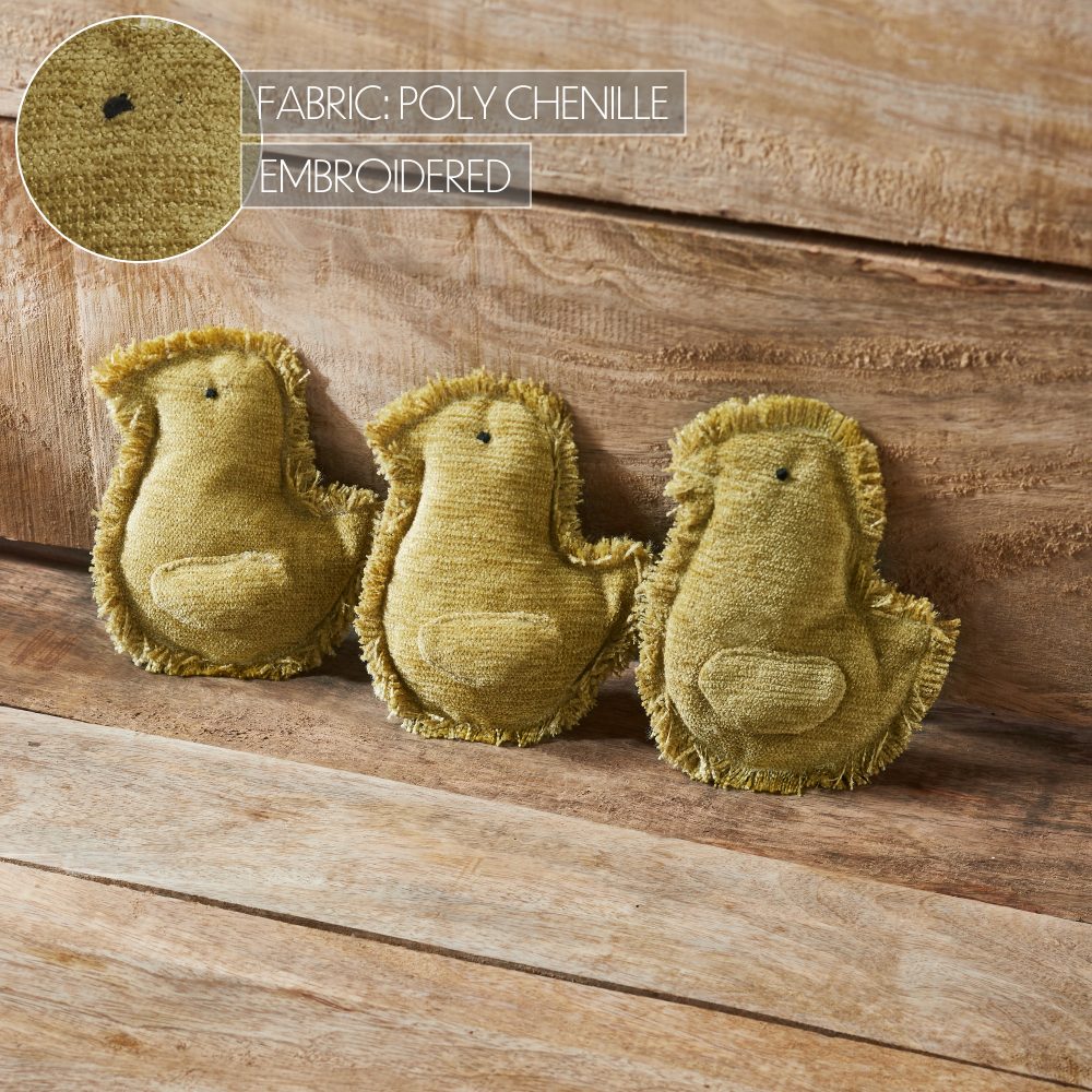 Spring In Bloom Primitive Baby Chicks Bowl Fillers Set of 3 5x4 - Image 6