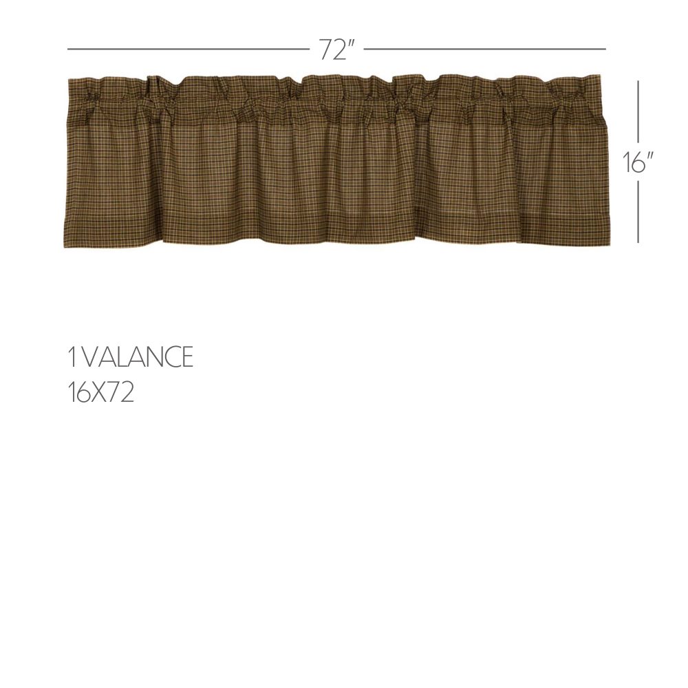 Tea Cabin Green Plaid Valance 16x72 - Image 3