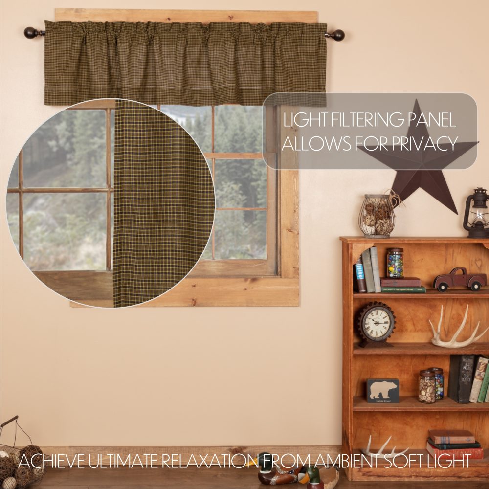 Tea Cabin Green Plaid Valance 16x72 - Image 4