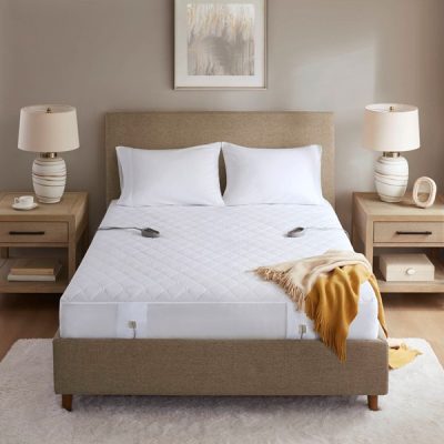 Beautyrest Cotton Blend Heated Mattress Pad in White, Queen BR55-0200