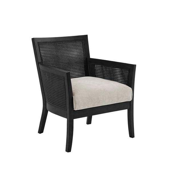 Madison Park Diedra Cane Armchair in Black, One Size MP100-1174 - Image 2
