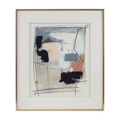 Madison Park Abstract Reveal Framed Glass and Gallery Matted Wall Art in Neutral, One Size MP95G-0286
