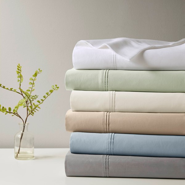 Harbor House 100% Egyptian Cotton Sateen Sheet Set in Blue, Split King HHD20-1966 - Image 2