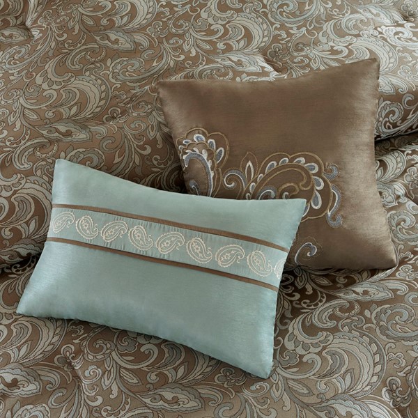 Madison Park Essentials Brystol 24 Piece Room in a Bag in Blue, Queen MPE10-223 - Image 2