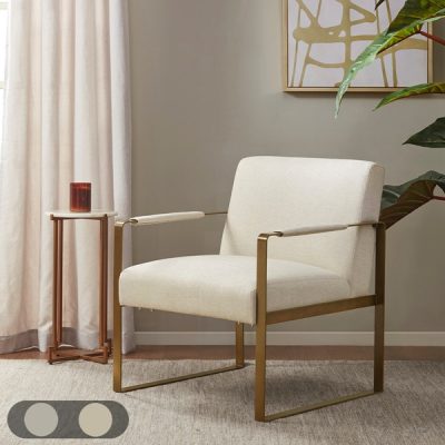 Martha Stewart Jayco Accent Chair in Cream, One Size MT100-0123