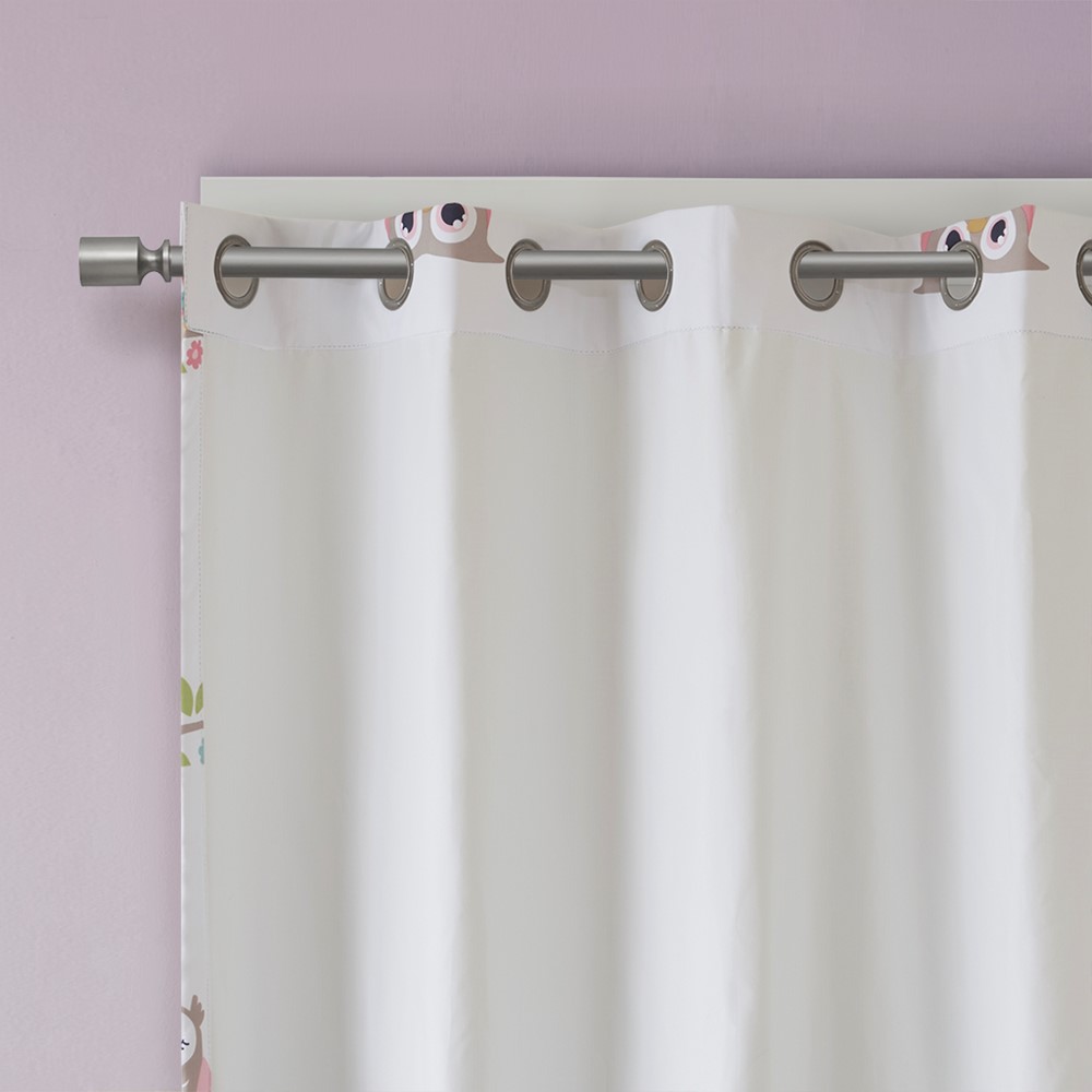 Mi Zone Kids Wise Wendy Owl Printed Blackout Curtain Panel, 50x63" MZK40-139 - Image 5