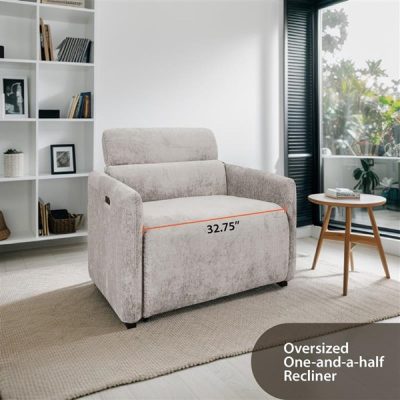 Chapel Hill Ava Power Modern Recliner in Light Grey, One Size CH103-0042