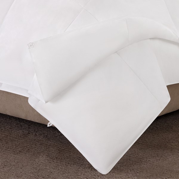 Sleep Philosophy Benton All Season 2 in 1 Down Alternative Comforter in White, Full/Queen BASI10-0257 - Image 5