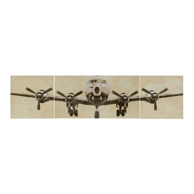 Intelligent Design Flight Time Triptych 3-piece Canvas Wall Art Set in Grey, 3-Piece ID95C-0027